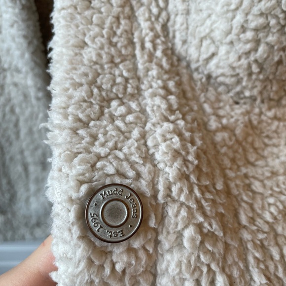 Mudd Sherpa Cream Large Juniors Jacket - Picture 4 of 6